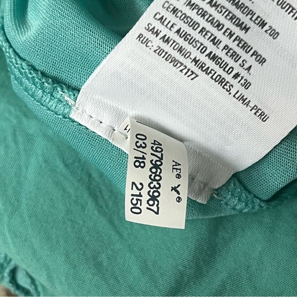 American Eagle Aqua Blue Eyelet Scallop Hem Shorts S - Picture 5 of 11